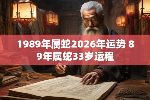 1989年属蛇2026年运势 89年属蛇33岁运程