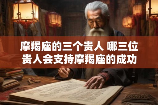 摩羯座的三个贵人 哪三位贵人会支持摩羯座的成功