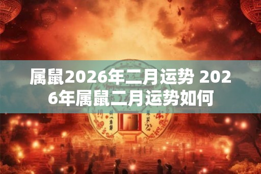 属鼠2026年二月运势 2026年属鼠二月运势如何