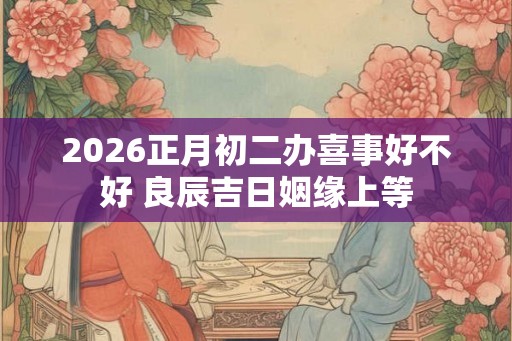 2026正月初二办喜事好不好 良辰吉日姻缘上等