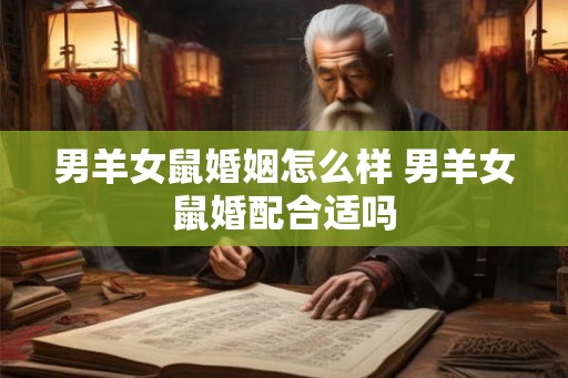 男羊女鼠婚姻怎么样 男羊女鼠婚配合适吗