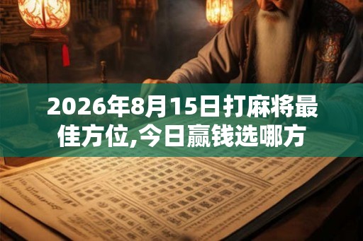 2026年8月15日打麻将最佳方位,今日赢钱选哪方