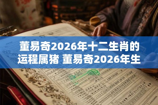董易奇2026年十二生肖的运程属猪 董易奇2026年生肖猪运程
