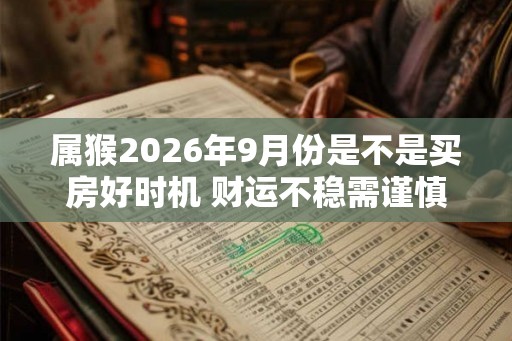属猴2026年9月份是不是买房好时机 财运不稳需谨慎