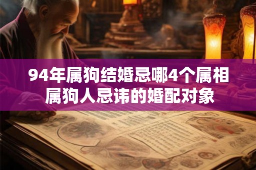 94年属狗结婚忌哪4个属相 属狗人忌讳的婚配对象 94年属狗结婚忌哪4个属相 属狗人忌讳的婚配对象