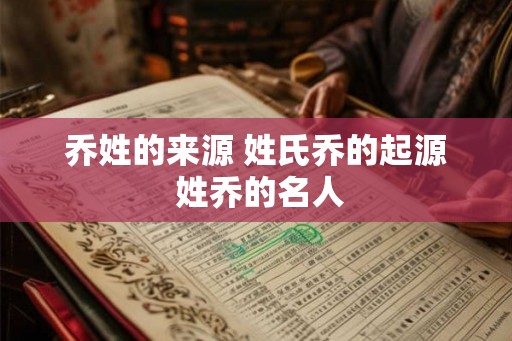 乔姓的来源 姓氏乔的起源 姓乔的名人
