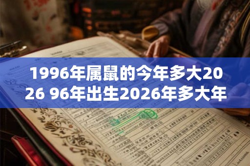 1996年属鼠的今年多大2026 96年出生2026年多大年龄