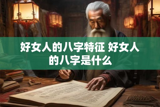 好女人的八字特征 好女人的八字是什么