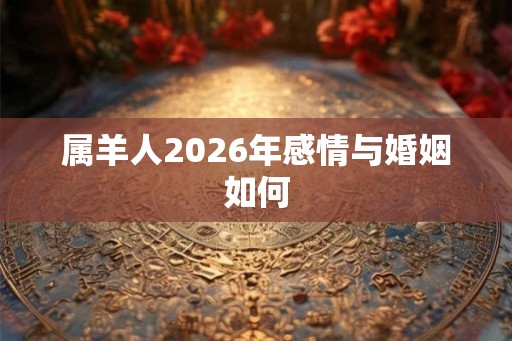 属羊人2026年感情与婚姻如何