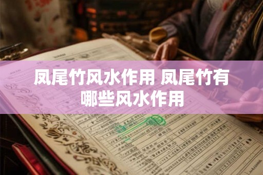 凤尾竹风水作用 凤尾竹有哪些风水作用 凤尾竹风水作用 凤尾竹有哪些风水作用