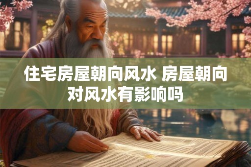 住宅房屋朝向风水 房屋朝向对风水有影响吗