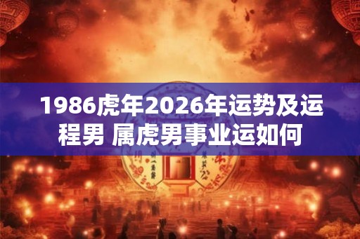 1986虎年2026年运势及运程男 属虎男事业运如何
