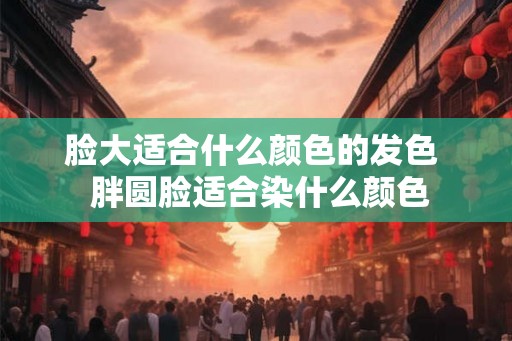 脸大适合什么颜色的发色  胖圆脸适合染什么颜色