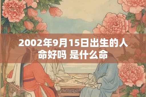 2002年9月15日出生的人命好吗 是什么命