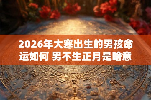 2026年大寒出生的男孩命运如何 男不生正月是啥意思