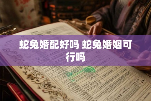 蛇兔婚配好吗 蛇兔婚姻可行吗
