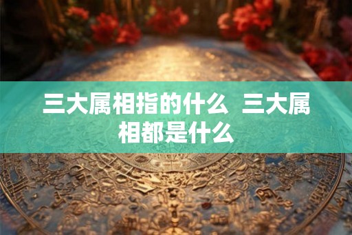 三大属相指的什么  三大属相都是什么