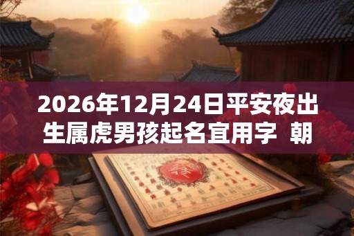 2026年12月24日平安夜出生属虎男孩起名宜用字  朝气蓬勃的名字