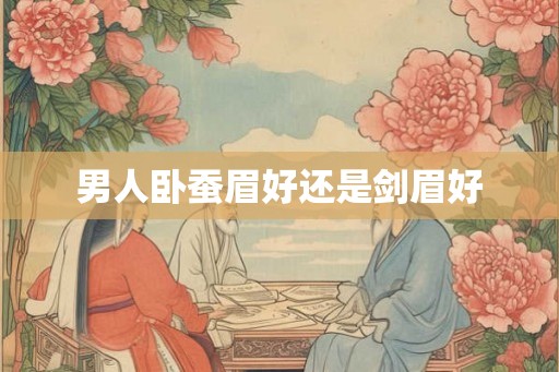 男人卧蚕眉好还是剑眉好
