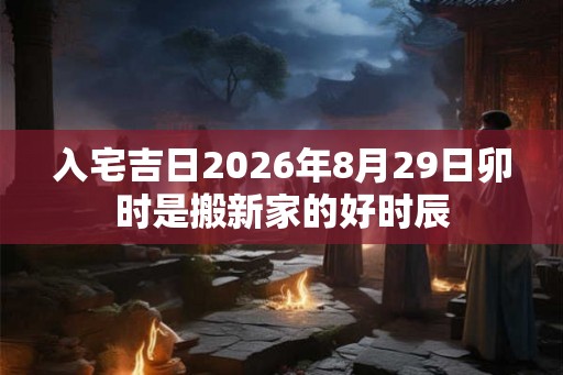 入宅吉日2026年8月29日卯时是搬新家的好时辰