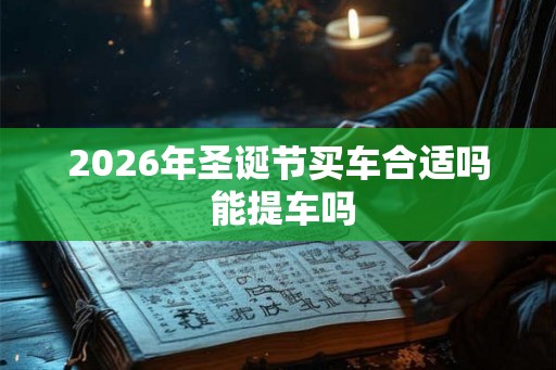 2026年圣诞节买车合适吗 能提车吗