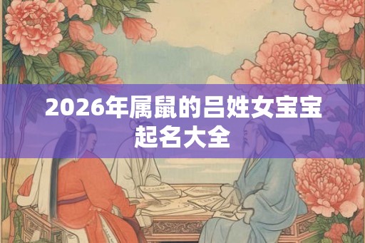 2026年属鼠的吕姓女宝宝起名大全 2026年属鼠的吕姓女宝宝起名大全