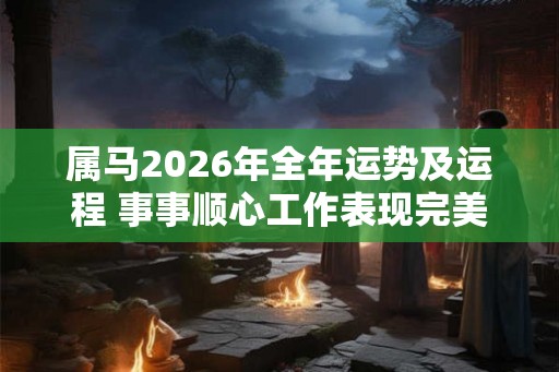 属马2026年全年运势及运程 事事顺心工作表现完美
