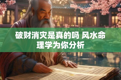 破财消灾是真的吗 风水命理学为你分析 破财消灾是真的吗 风水命理学为你分析