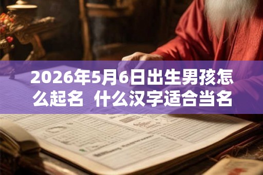 2026年5月6日出生男孩怎么起名  什么汉字适合当名字