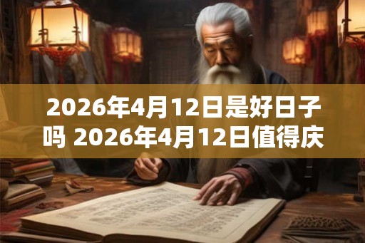 2026年4月12日是好日子吗 2026年4月12日值得庆祝吗