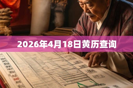 2026年4月18日黄历查询