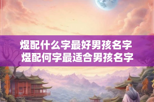 煜配什么字最好男孩名字 煜配何字最适合男孩名字 煜配什么字最好男孩名字 煜配何字最适合男孩名字