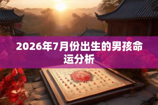 2026年7月份出生的男孩命运分析 2026年7月份出生的男孩命运分析