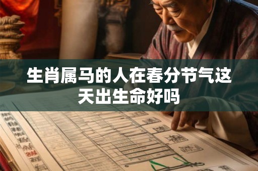 生肖属马的人在春分节气这天出生命好吗
