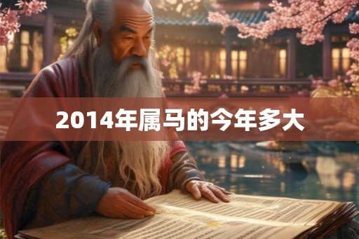2014年属马的今年多大