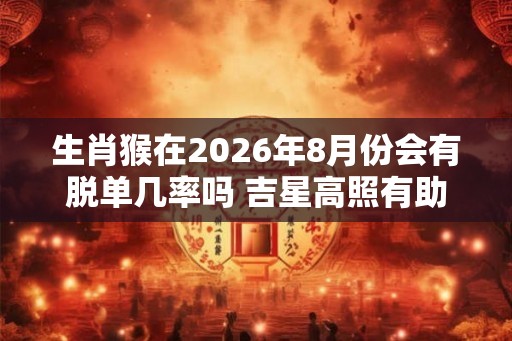 生肖猴在2026年8月份会有脱单几率吗 吉星高照有助力