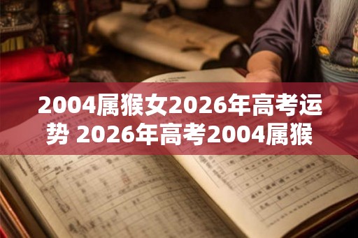 2004属猴女2026年高考运势 2026年高考2004属猴女运势如何