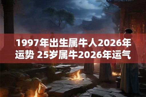 1997年出生属牛人2026年运势 25岁属牛2026年运气如何
