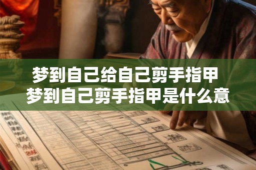 梦到自己给自己剪手指甲 梦到自己剪手指甲是什么意思