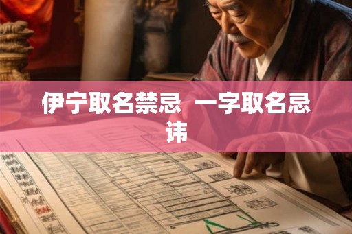 伊宁取名禁忌  一字取名忌讳