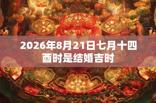 2026年8月21日七月十四酉时是结婚吉时