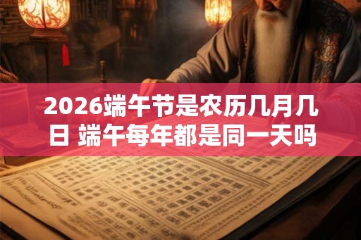 2026端午节是农历几月几日 端午每年都是同一天吗