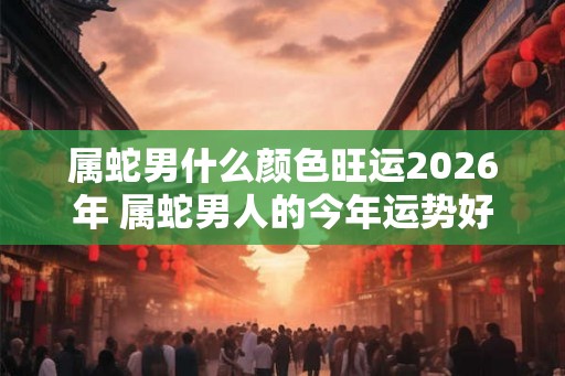 属蛇男什么颜色旺运2026年 属蛇男人的今年运势好不好 属蛇男什么颜色旺运2026年 属蛇男人的今年运势好不好