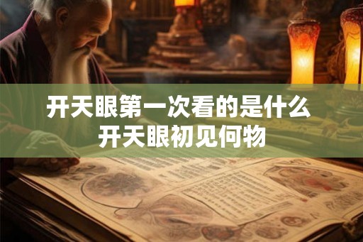 开天眼第一次看的是什么 开天眼初见何物 开天眼第一次看的是什么 开天眼初见何物