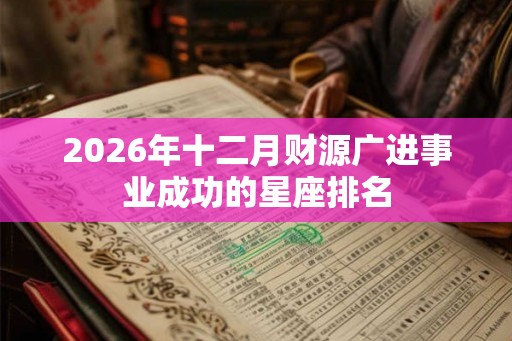 2026年十二月财源广进事业成功的星座排名 2026年十二月财源广进事业成功的星座排名