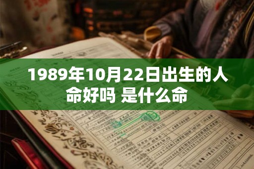 1989年10月22日出生的人命好吗 是什么命