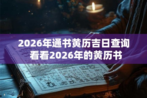 2026年通书黄历吉日查询  看看2026年的黄历书