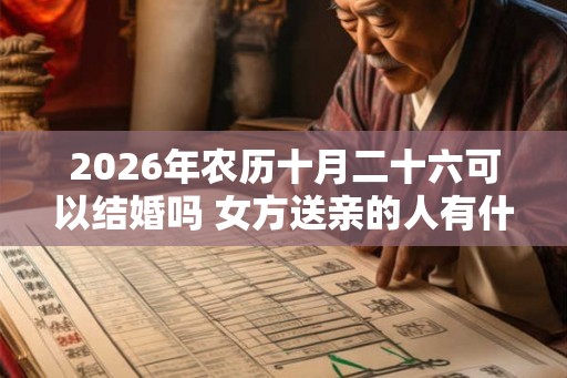 2026年农历十月二十六可以结婚吗 女方送亲的人有什么讲究