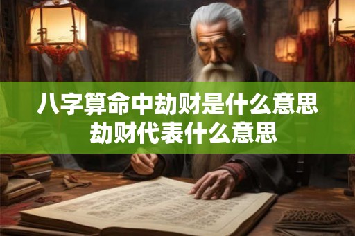 八字算命中劫财是什么意思  劫财代表什么意思