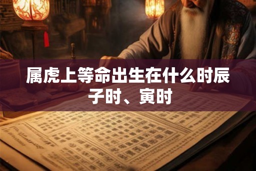 属虎上等命出生在什么时辰 子时、寅时